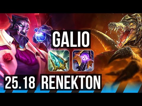 GALIO vs RENEKTON (MID) | 8/2/18 | KR Master | 25.18