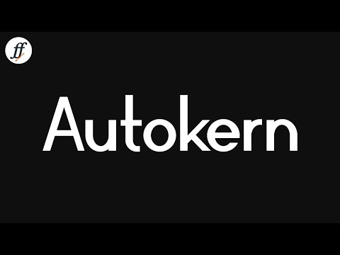 Kerning - Autokern  Fontforge