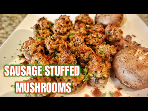 How To Make Sausage Stuffed Mushrooms With Bacon | Super Bowl Food Recipes