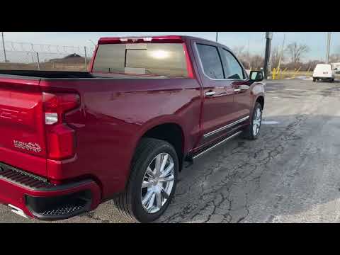2025 Chevrolet Silverado 1500 Crew Cab Short Box 4-Wheel Drive High Country in Red for sale at Lally Chevrolet Ltd. in Tilbury, ON