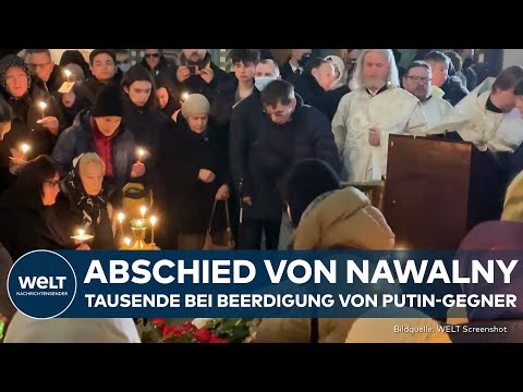 MOSKAU: Beerdigung von Alexej Nawalny! Tausende Menschen nehmen Abschied von Gegner von Putin