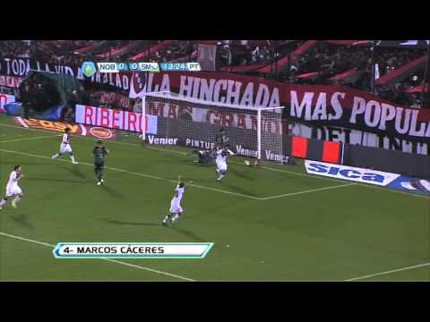 Gol de Cáceres. Newell's 1 - San Martín 0. Torneo Inicial. Tercera Fecha. Fútbol Para Todos
