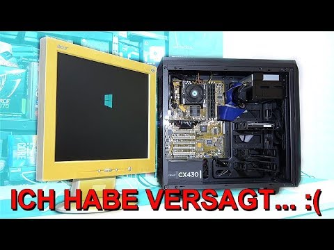 Der Versuch Windows 10 auf einem alten 2003 Celeron PC zu installieren