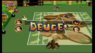 Mario Tennis Kings Of The Court - Doubles - Alex/Nina v Donkey Kong/Donkey Kong Jr.