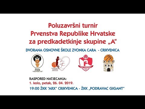 ŽKK ARX Crikvenica vs. ŽKK Podravac Gigant - poluzavršni turnir RH ( predkadetkinje - skupina A)