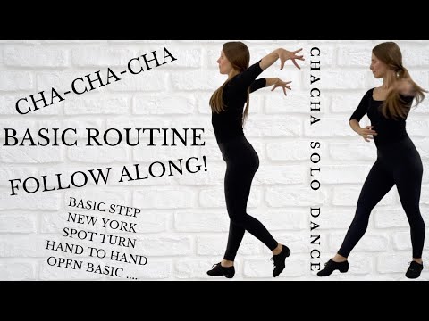 Basic Cha Cha Solo Routine || Practice Beginner Cha Cha Steps | Cha Cha Follow Along