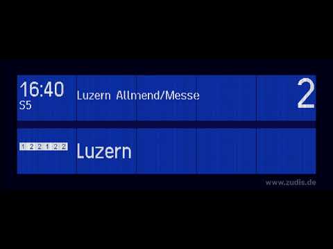 Gleis 2 Einfahrt S5 nach Luzern in Kriens Mattenhof | Zentralbahn Stimme