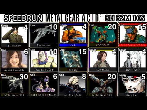 Metal Gear Acid 2 | NG Normal Speedrun in 3h 32m 10s