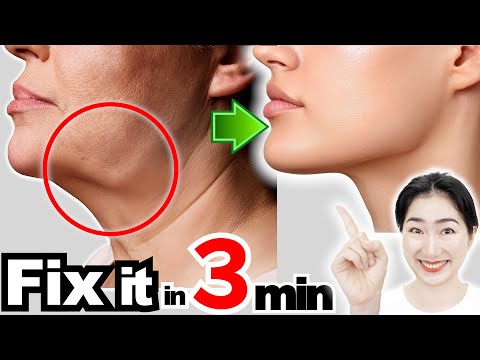 How to Tighten Flabby Jawline in 3 Minutes! Lose Double Chin and Get a Defined Facial Contour