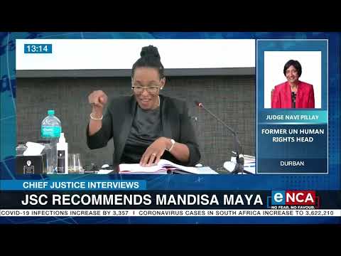 Chief Justice Interviews Pillay discusses panel shortlisted candidates