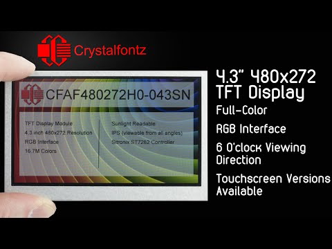 Watch this video to see these 480x272 4.3-inch TFT displays in action.