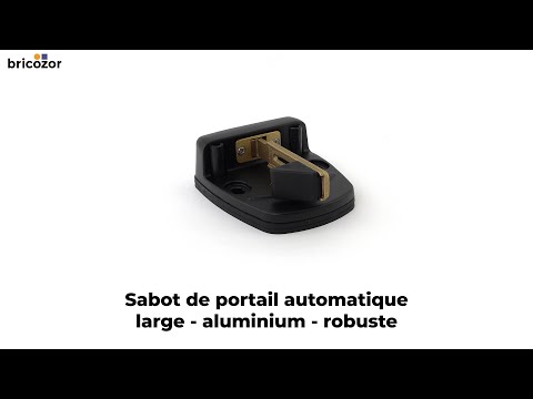 Sabot de portail automatique large en aluminium et composite noir TIRARD