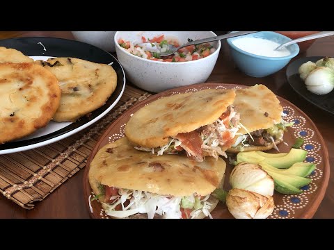 Como Hacer Gorditas Fritas Rellenas de carne y queso!