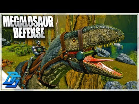 FLASH BANG RAID, MEGALOSAURUS DEFENDER- Ark Survival Evolved - Ark Pvp Part 7 - Aberration