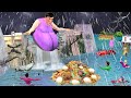 Giant Motu Floods Rescue Village Barish Me Gaon Chicken Biryani Street Food Hindi Kahani Moral Story