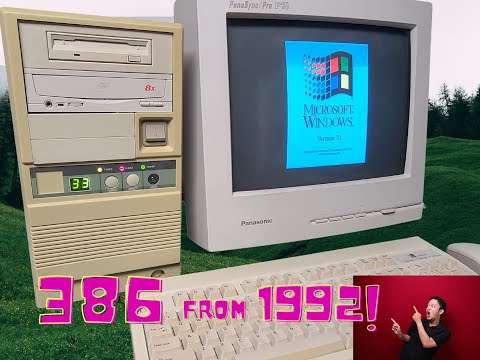 386 SX-33 from 1992 running Windows 3.1! (First Look!)