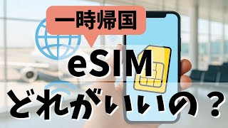 【保存版】日本一時帰国でeSIMを使うならどれ?海外在住者向けおすすめ比較