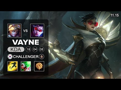 Vayne ADC vs Ezreal - KR Challenger Patch 11.15