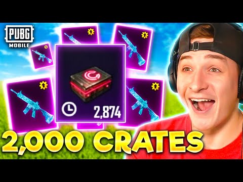 How Many GLACIERS in 2,874 CRATES?! PUBG MOBILE