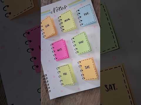 Sticky Notes Idea #shorts #stickynotes #journal #bujo #frontpage #doodle #notes #paper #ideas #diy