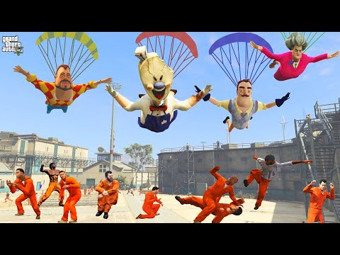 DELİLER HAPİSHANESİNE DÜŞTÜK 😱 GTA 5 Dark Riddle - Scary Teacher - Ice Scream