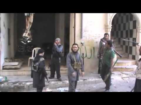 استهداف نقطة يتمركز فيها قناص قوات النظام في حي العامرية بواسطة قاذف آر بي جي من قبل لواء صقور الإسلام