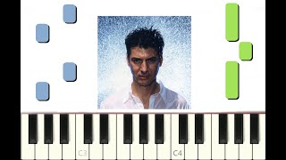 piano tutorial "BLEU COMME TOI" Etienne Daho, 1988, avec partition gratuite (pdf)