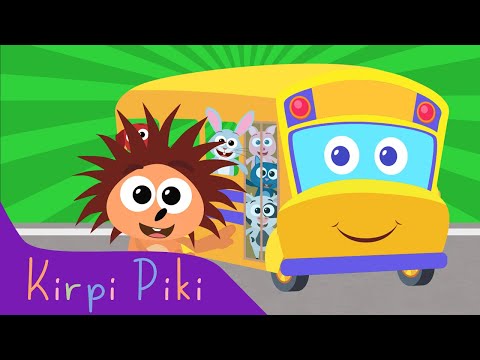 The Wheels On The Bus | Kirpi Piki Nursery Rhymes & Kids Songs