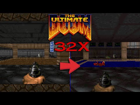 Ultimate Doom 32X Resurrection gameplay comparison (PicoDrive RetroArch)