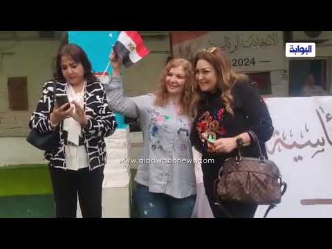 انتخابات الرئاسة 2024 نهال عنبر تُدلي بصوتها الانتخابي بـ ثانوية العجوزة
