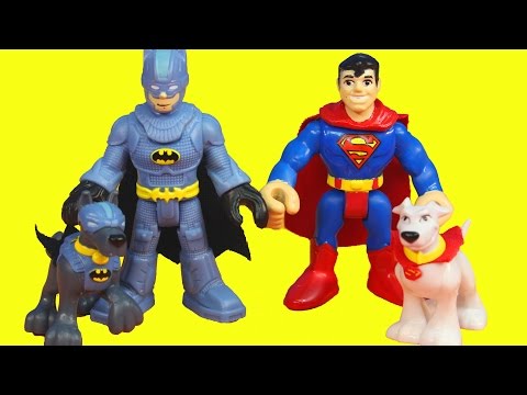 Imaginext Batman Ace Dog and Superman Kryptonite Krypto DC vs. Ninjas Batdog Batdog Superdog
