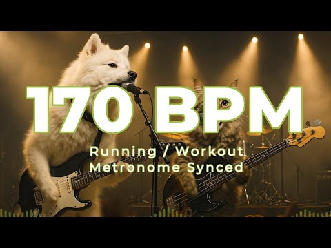 170 BPM Running Music | 75 Minutes | Metronome Synced | Rock, Punk, EDM | Workout Motivation