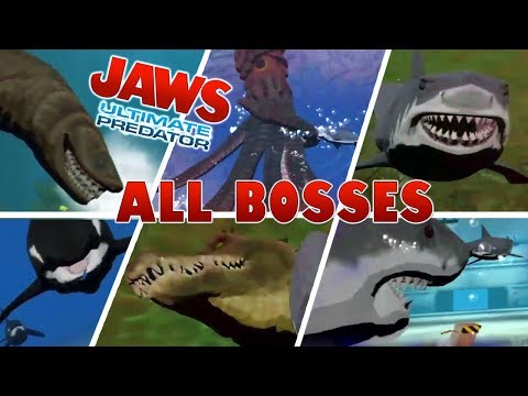 Jaws: Ultimate Predator All Bosses | Giant Sea Monsters Battles (Wii)