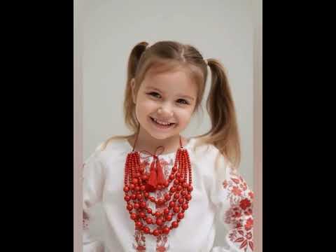 Ожерелье для девочки украинское Красное - фото 1 - id-p2942135654