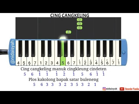 Not Angka Pianika Lagu Cing Cangkeling | Tutorial Mudah Main Pianika Lagu Cing Cangkeling