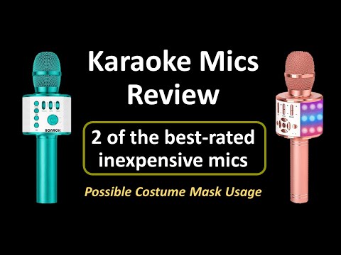 Review: 2 Mics with Amps + Reverb/Echo (Amazmic 868L/Bonaok Q37) costume mask/helmet amp #Karaoke