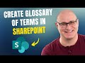 How To Create A Glossary Of Terms In SharePoint