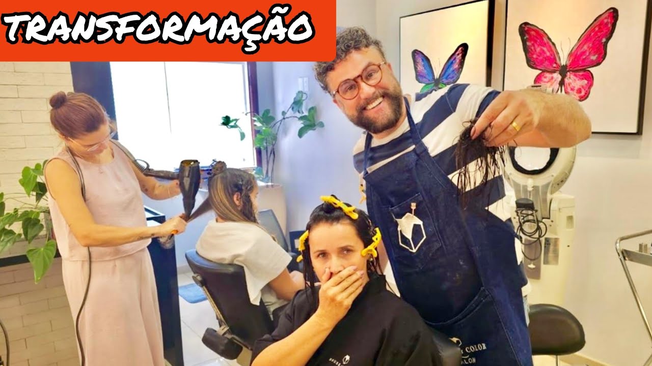 A TRANSFORMAÇÃO MINHA MÃE QUASE NÃO ACREDITOU LUCIANO TRANSFORMOU LOOK DELA
