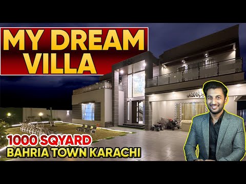 1000 Sqyard Luxurious Villa In Bahria Town Karachi || 2 Swimming Pools , Huge Garden || Precinct 7