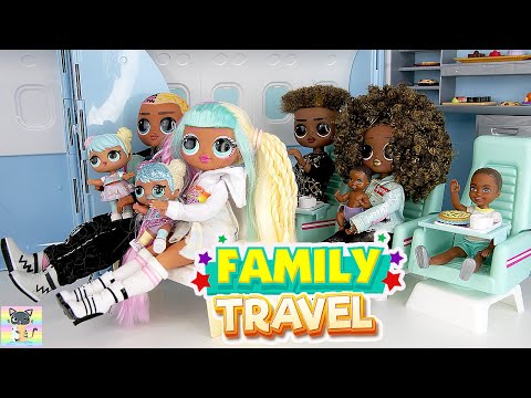 OMG Families Vacation Travel Routine / OMG Families Plane Doll Story