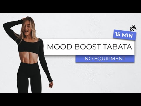 15 MIN MOOD BOOST TABATA - no equipment needed - no repeat