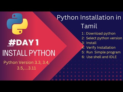 Python Installation In Tamil Python 3 11 Download Install Python In Windows Python3 Windows