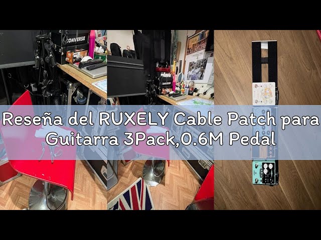 Vídeo relacionado con RUXELY Cable Patch para Guitarra 3Pack,15CM Pedal Cables 1/4 Angulo Recto