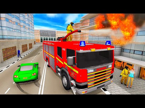 Lái Xe cứu Hỏa Chữa Cháy Khẩn Cấp ** American FireFighter  Emergency City Rescue ** android gameplay