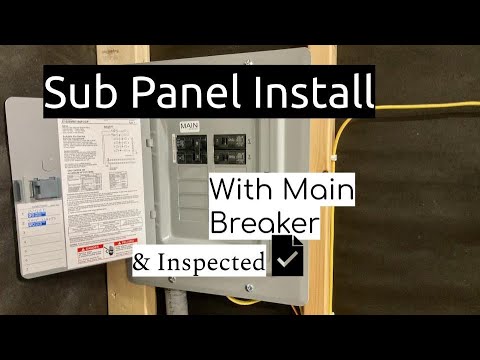 Subpanel Install in Shed with MAIN BREAKER Inspected