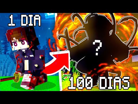 PASSEI 100 DIAS em DEMON SLAYER no MINECRAFT !! ‹ Ine ›