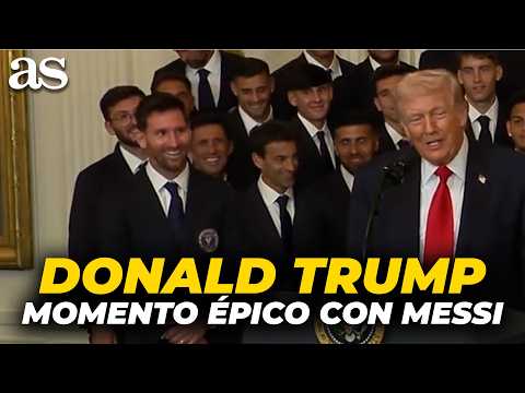 Trump's epic moment with Messi talking about Cristiano Ronaldo