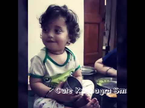 Cute kid laughing I kushagra drinking water I kid laughing video