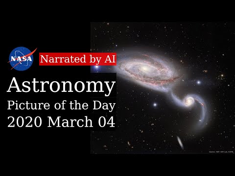 APOD: 2020-03-04 - The Slow Dance of Galaxies NGC 5394 and 5395 (Narrated by Salli)