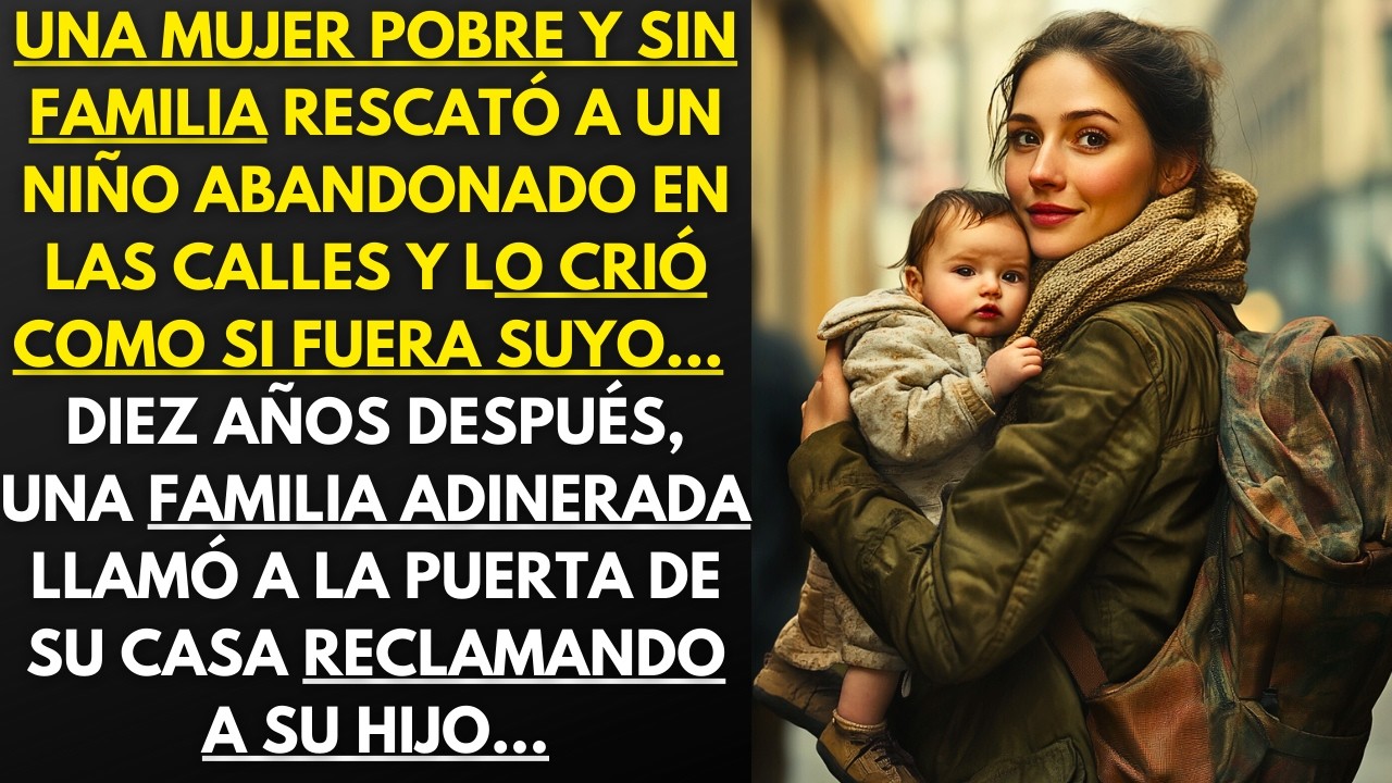 UNA MUJER POBRE RESCATÓ A UN NIÑO ABANDONADO Y LO CRIÓ, AÑOS DESPUÉS,  LA FAMILIA DEL NIÑO...